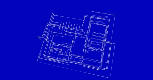 Arquitectura Edificio Ilustración Sobre Fondo — Foto de Stock