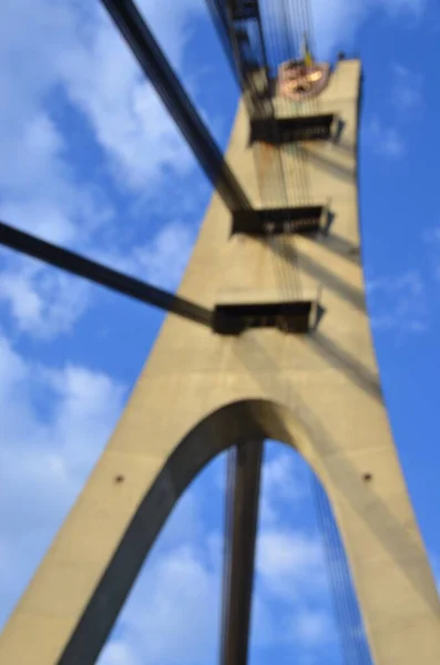 Moderne Hochbrücke Städtebauliches Konzept Hintergrund — Stockfoto