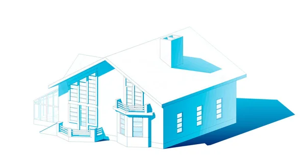 Líneas Abstractas Dibujo Concepto Arte Arquitectónico Formas Geométricas Mínimas — Foto de Stock