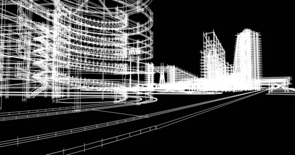 Abstrakcyjny Projekt Tapety Architektonicznej Cyfrowe Tło Koncepcyjne — Zdjęcie stockowe