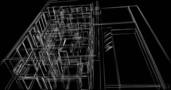 Disegno Astratto Carta Parati Architettonica Sfondo Concetto Digitale — Foto Stock