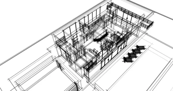 Abstrakcyjny Projekt Tapety Architektonicznej Cyfrowe Tło Koncepcyjne — Zdjęcie stockowe