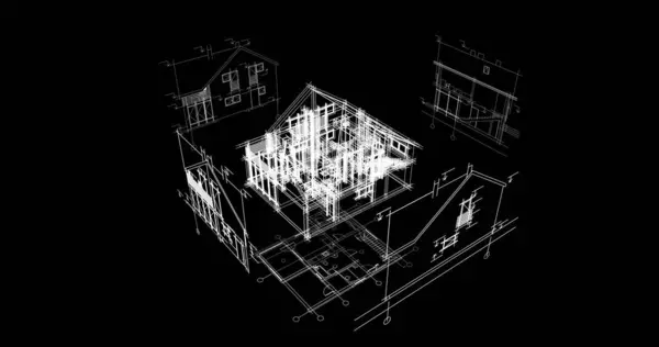 最小几何形状 建筑线 — 图库照片