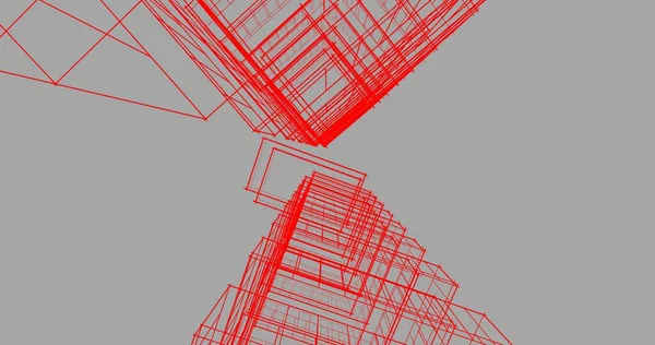 建筑墙纸设计 数字概念背景 — 图库照片