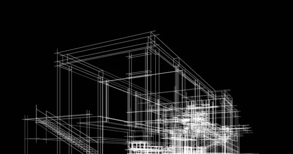 Disegno Astratto Carta Parati Architettonica Sfondo Concetto Digitale — Foto Stock