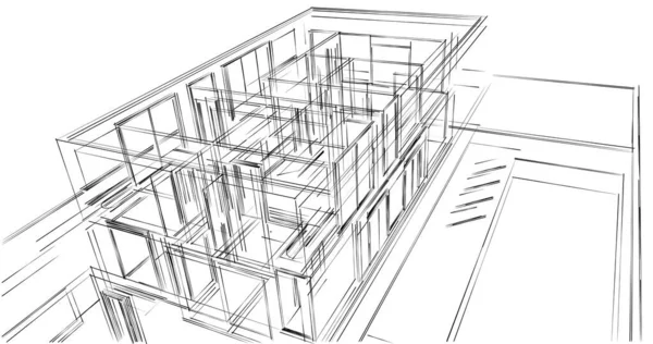 Abstrakcyjny Projekt Tapety Architektonicznej Cyfrowe Tło Koncepcyjne — Zdjęcie stockowe