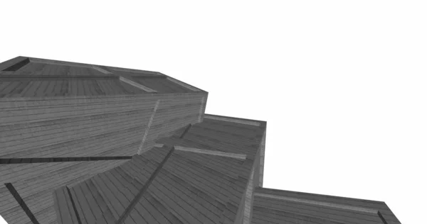 最小限の幾何学的形状建築線 — ストック写真
