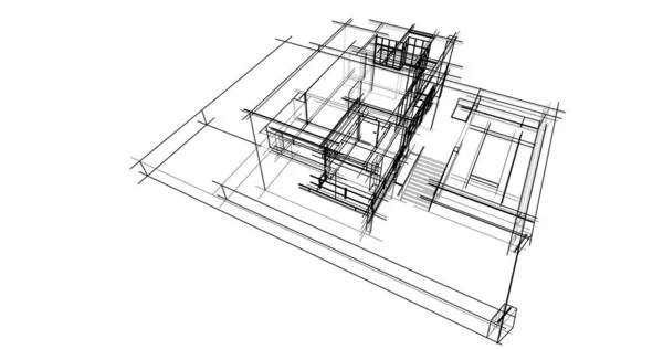 Abstrakcyjny Projekt Tapety Architektonicznej Cyfrowe Tło Koncepcyjne — Zdjęcie stockowe