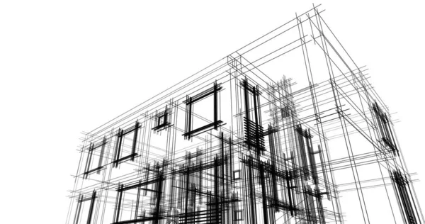 Architecture Building Illustration Background — Stock Photo, Image