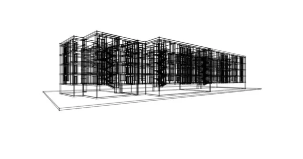 Abstrakcyjny Projekt Tapety Architektonicznej Cyfrowe Tło Koncepcyjne — Zdjęcie stockowe