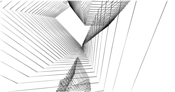 Abstraktní Architektonický Design Tapet Digitální Koncept Pozadí — Stock fotografie