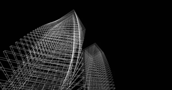 Геометрическая Архитектурная Структура Здания — стоковое фото