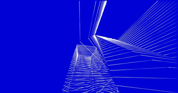 Mimari sanat konseptinde soyut çizgiler, minimum geometrik şekiller. 