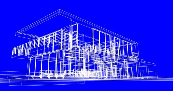 建筑墙纸设计 数字概念背景 — 图库照片