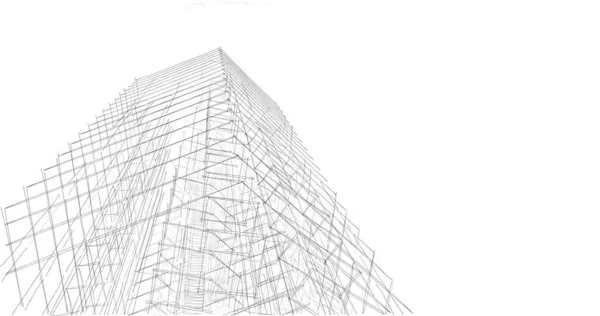 Geometrische Baustruktur — Stockfoto