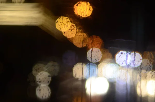 Blurred Abstract Lights Background City Night — Stock Photo, Image