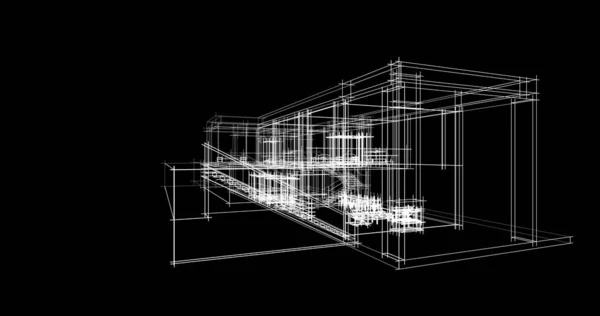 建筑3D背景图 — 图库照片