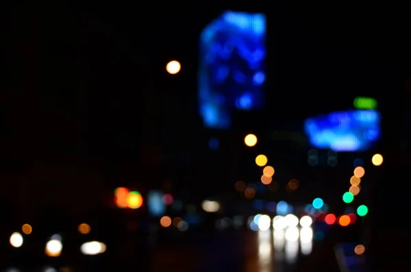 夜色朦胧的城市背景 — 图库照片