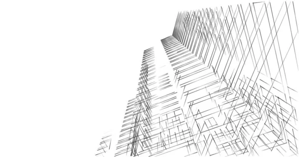 幾何学的な建築物のデザイン — ストック写真