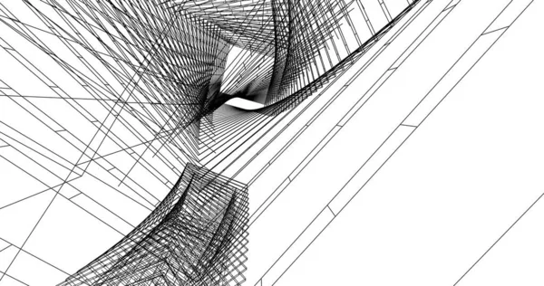 Forme Geometriche Minimali Linee Architettoniche — Foto Stock