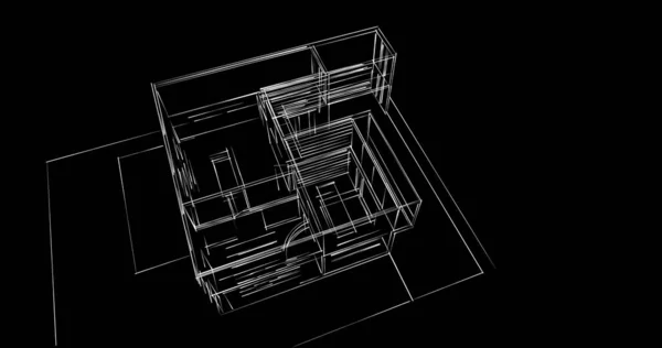 Disegno Astratto Carta Parati Architettonica Sfondo Concetto Digitale — Foto Stock