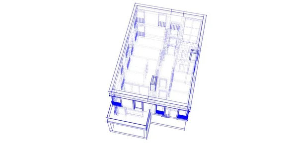 建筑墙纸设计 数字概念背景 — 图库照片