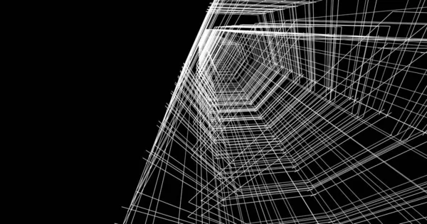 Mimari sanat konseptinde soyut çizgiler, minimum geometrik şekiller. 