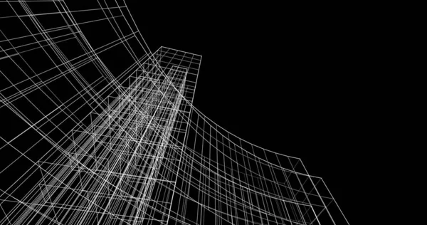 Mimari sanat konseptinde soyut çizgiler, minimum geometrik şekiller. 