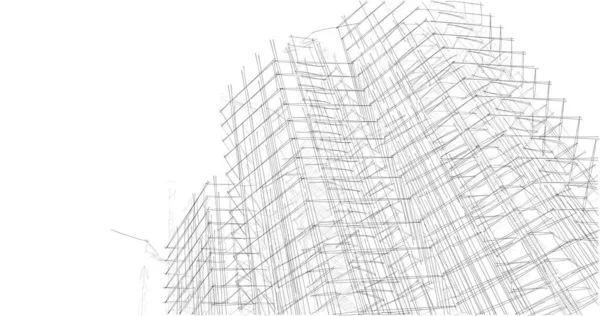Geometryczna Konstrukcja Budynku Architektonicznego — Zdjęcie stockowe