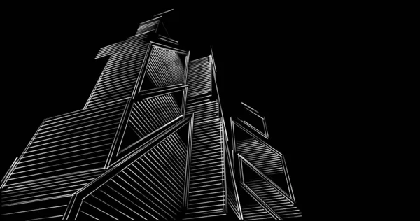 Formas Geométricas Mínimas Linhas Arquitetônicas — Fotografia de Stock