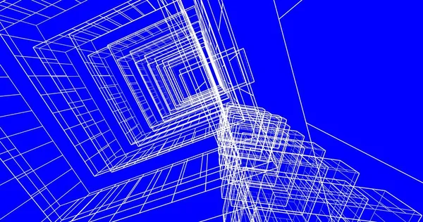 Disegno Astratto Carta Parati Architettonica Sfondo Concetto Digitale — Foto Stock