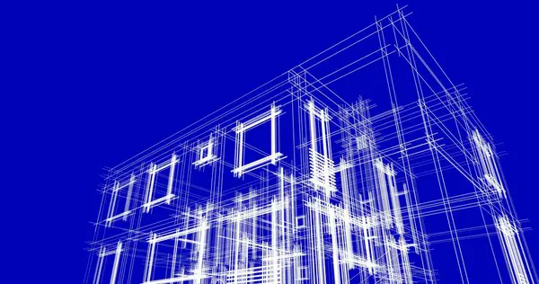 Mimari sanat konseptinde soyut çizgiler, minimum geometrik şekiller. 