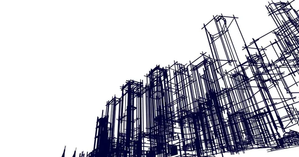 Formas Geométricas Mínimas Líneas Arquitectónicas — Foto de Stock