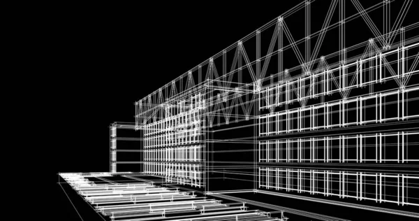 Abstrakcyjny Projekt Tapety Architektonicznej Cyfrowe Tło Koncepcyjne — Zdjęcie stockowe