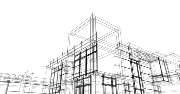 Architecture Building Illustration Background — Stock Photo, Image
