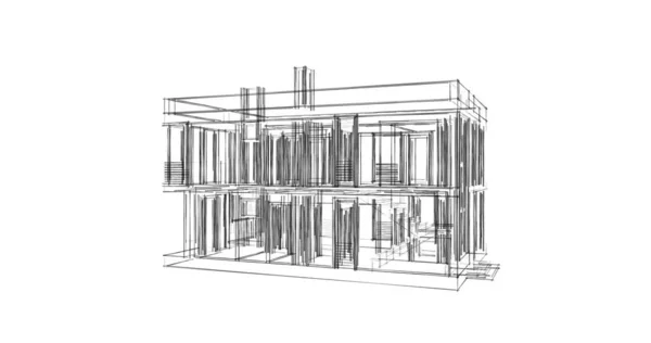 建筑墙纸设计 数字概念背景 — 图库照片