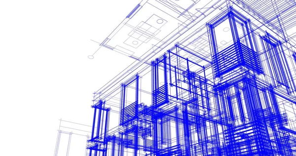 Abstrakcyjny Projekt Tapety Architektonicznej Cyfrowe Tło Koncepcyjne — Zdjęcie stockowe