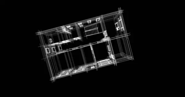 Проектирование Геометрических Архитектурных Зданий — стоковое фото