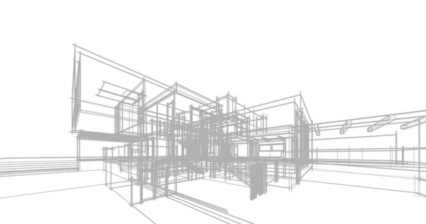 建筑3D背景图 — 图库照片