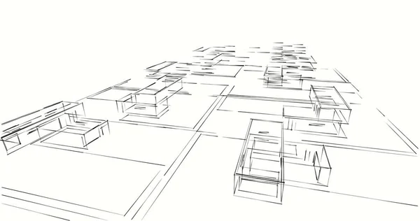 Abstrakcyjny Projekt Tapety Architektonicznej Cyfrowe Tło Koncepcyjne — Zdjęcie stockowe