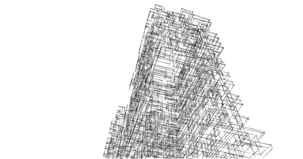 Mimari sanat konseptinde soyut çizgiler, minimum geometrik şekiller. 