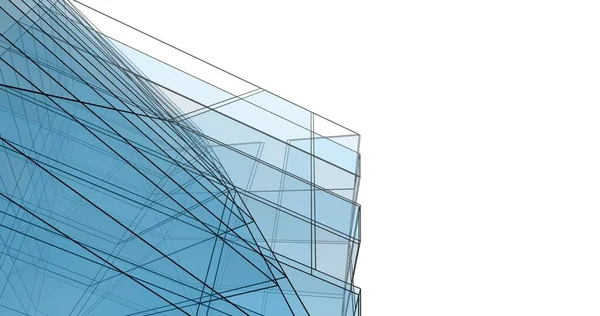 Linhas Abstratas Desenho Conceito Arte Arquitetônica Formas Geométricas Mínimas — Fotografia de Stock