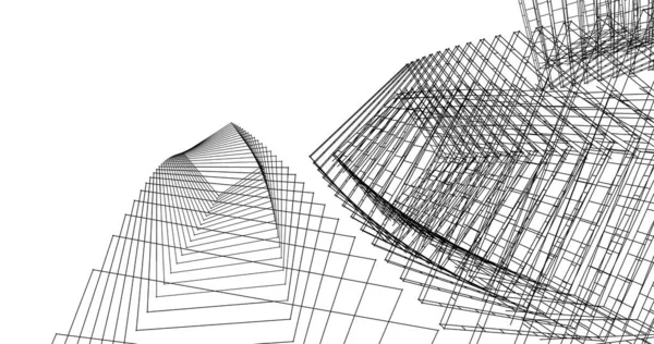 Abstrakcyjny Projekt Tapety Architektonicznej Cyfrowe Tło Koncepcyjne — Zdjęcie stockowe