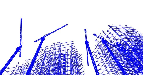 soyut mimari duvar kağıdı tasarımı, dijital konsept arkaplan