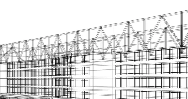 Disegno Astratto Carta Parati Architettonica Sfondo Concetto Digitale — Foto Stock