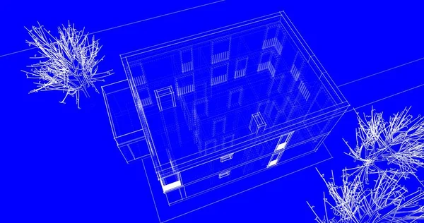 Abstract drawing lines in architectural art concept, minimal geometrical shapes.