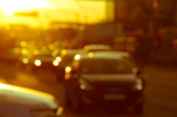 Blurred city. Colorful abstract background