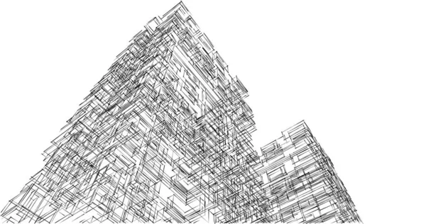 Mimari sanat konseptinde soyut çizgiler, minimum geometrik şekiller. 