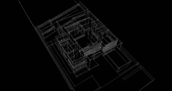 Архитектурное Построение Иллюстрации Фоне — стоковое фото