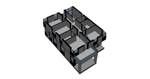 Abstrakcyjny Projekt Tapety Architektonicznej Cyfrowe Tło Koncepcyjne — Zdjęcie stockowe